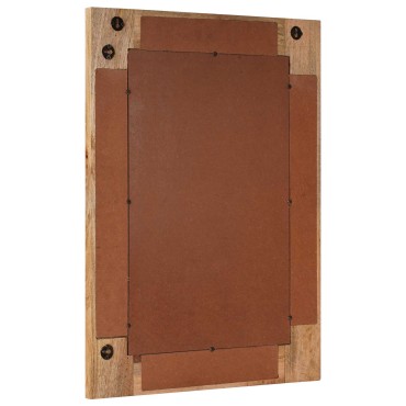 vidaXL Καθρέφτης Μπάνιου Φυσικό 50x70x3cm Στερεό ξύλο μάνγκο
