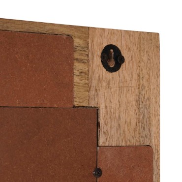 vidaXL Καθρέφτης Μπάνιου Φυσικό 50x70x3cm Στερεό ξύλο μάνγκο