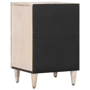 vidaXL Ντουλάπι Μπάνιου Λευκό 38x33,5x58cm Στερεό ξύλο μάνγκο