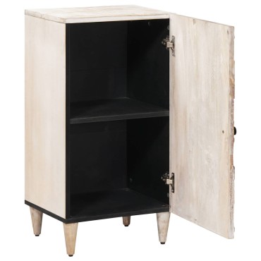 vidaXL Πλαϊνό γραφείο Λευκό 40x33,5x75cm Στερεό ξύλο μάνγκο
