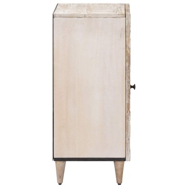 vidaXL Πλαϊνό γραφείο Λευκό 40x33,5x75cm Στερεό ξύλο μάνγκο