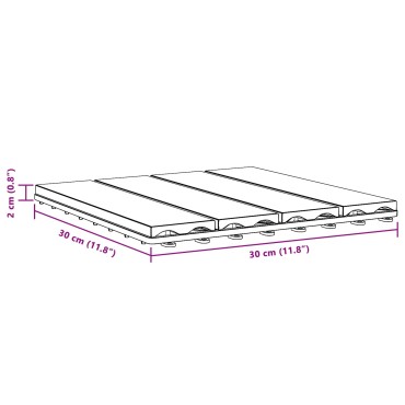 vidaXL Πλάκα Κατασκευής 3D Σχεδίαση 11 τεμ. Σκούρο Καφέ 30 x 30 cm WPC