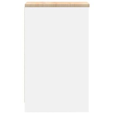 vidaXL ντουλάπι αποθήκευσης γκαράζ Λευκό 30x51x85 εκ μασίφ ξύλο πεύκο
