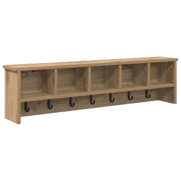 vidaXL Τοίχου Κρεμάστρα Επιτοίχιο Artisan Oak 100x16x26 εκ
