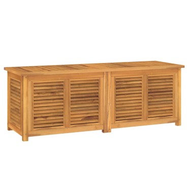 vidaXL Μπαούλο Αποθήκευσης Κήπου με Τσάντα 150x50x55cm Μασίφ Ξύλο Teak 1 τεμ.