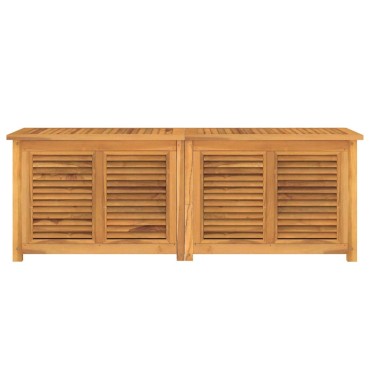 vidaXL Μπαούλο Αποθήκευσης Κήπου με Τσάντα 150x50x55cm Μασίφ Ξύλο Teak 1 τεμ.