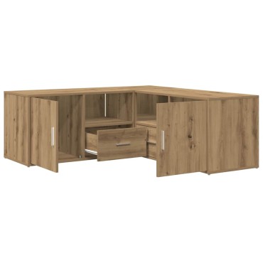 vidaXL Ντουλάπι Γωνιακό Αρτισιανή Δρυς 200x40x45cm από Επεξ. Ξύλο 1 τεμ.