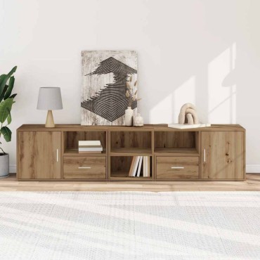 vidaXL Ντουλάπι Γωνιακό Αρτισιανή Δρυς 200x40x45cm από Επεξ. Ξύλο 1 τεμ.
