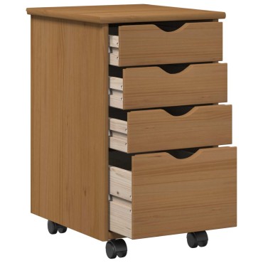 vidaXL Κινητό Ντουλάπι MOSS Μέλι Καφέ 34x39x56cm Στερεό πεύκο