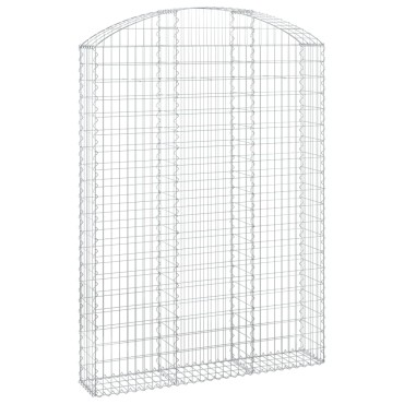 vidaXL Συρματοκιβώτιο Τοξωτό 150x30x200/220εκ. από Γαλβανισμένο Χάλυβα