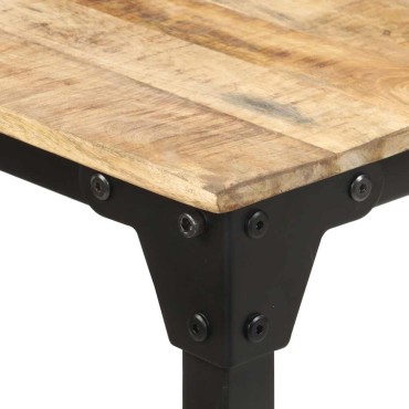 vidaXL Τραπεζαρία 160x80x76cm από Ακατέργαστο Ξύλο Μάνγκο 1 τεμ.