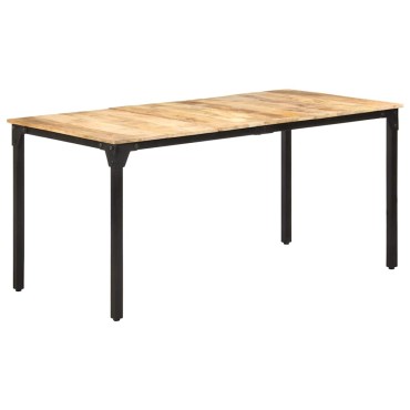 vidaXL Τραπεζαρία 160x80x76cm από Ακατέργαστο Ξύλο Μάνγκο 1 τεμ.