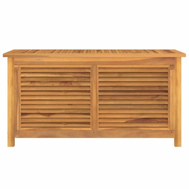 vidaXL Μπαούλο Αποθήκευσης Κήπου με Τσάντα 114x50x58cm Μασίφ Ξύλο Teak 1 τεμ.