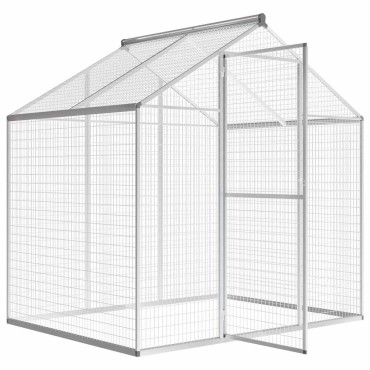 vidaXL Κλουβί Πτηνών Εξωτερικού Χώρου 178 x 122 x 194 εκ. Αλουμινίου