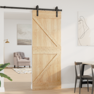 vidaXL Πόρτα NARVIK Φυσικό 80 x 210 cm Συμπαγές Ξύλο Πεύκου