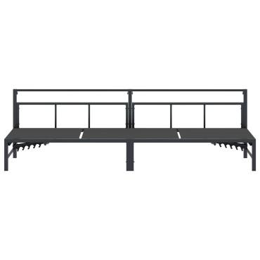 vidaXL Ξαπλώστρα Textilene Μαύρο 200x62x59,5cm 1 τεμ.