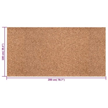 vidaXL Ρολό Φελλού Καφέ 100 x 200 x 0,8 cm Φελλός