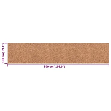 vidaXL Ρολό Φελλού Καφέ 100 x 500 x 0,8 cm Φελλός