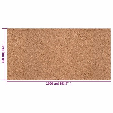 vidaXL Ρολό Φελλού Καφέ 100 x 1000 x 0,5 εκ. Φελλός