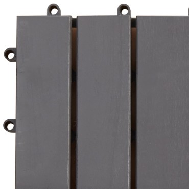 vidaXL Πλάκα Κατασκευής 10 τμχ. Γκρι 30 x 30 cm Ξύλο Ακακίας