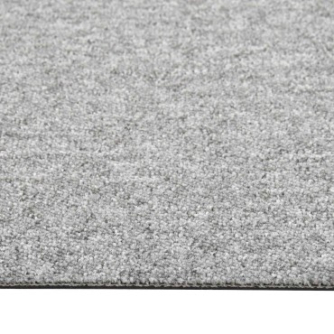 vidaXL Χαλί 20 τμχ. Ανοιχτό γκρι 50x50cm 100% Πολυπροπυλένιο