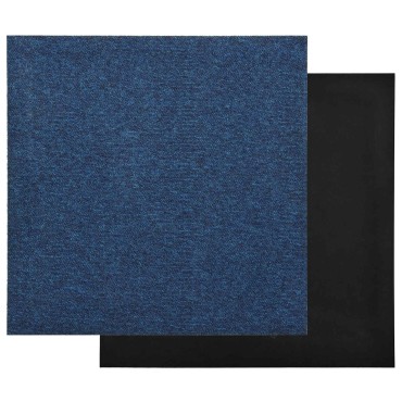 vidaXL Χαλί 20 τμχ. Σκούρο Μπλε 50x50cm 100% Πολυπροπυλένιο
