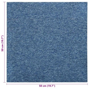 vidaXL Χαλί 20 τμχ. Μπλε 50x50cm 100% Πολυπροπυλένιο