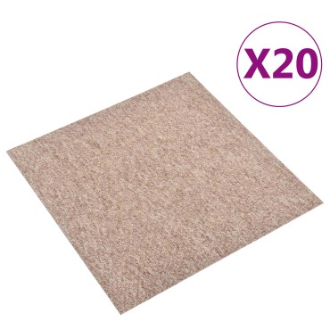 vidaXL Χαλί 20 τμχ. Μπεζ 50x50cm 100% Πολυπροπυλένιο