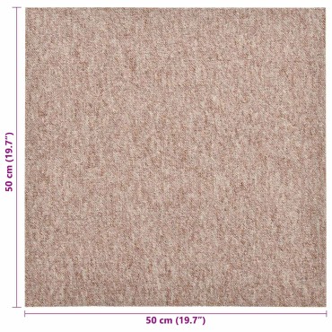 vidaXL Χαλί 20 τμχ. Μπεζ 50x50cm 100% Πολυπροπυλένιο