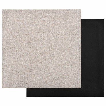 vidaXL Χαλί 20 τμχ. Ανοιχτό μπεζ. 50x50cm 100% Πολυπροπυλένιο
