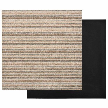 vidaXL Χαλί 20 τμχ. Ριγέ μπεζ 50x50cm 100% Πολυπροπυλένιο