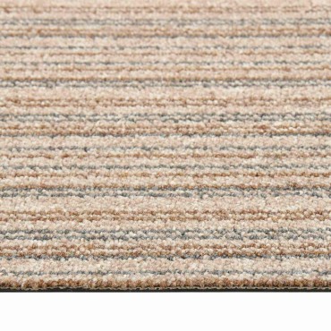 vidaXL Χαλί 20 τμχ. Ριγέ μπεζ 50x50cm 100% Πολυπροπυλένιο