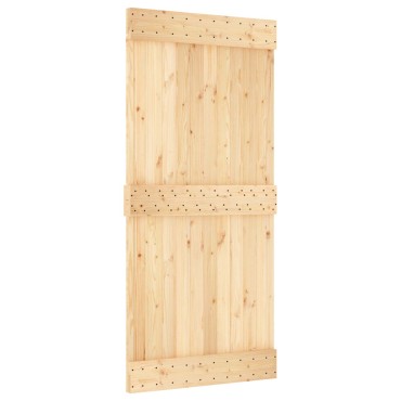 vidaXL Πόρτα NARVIK Φυσικό 95 x 210 cm Συμπαγές Ξύλο Πεύκου