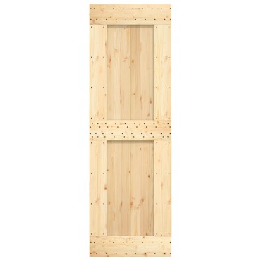 vidaXL Απλή πόρτα NARVIK 70x210cm Συμπαγές Ξύλο Πεύκου (Ακατέργαστο)