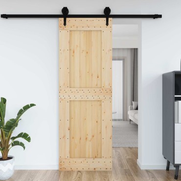 vidaXL Πόρτα NARVIK Φυσικό 80 x 210 cm Συμπαγές Ξύλο Πεύκου