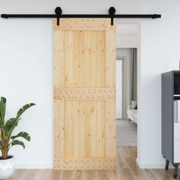 vidaXL Πόρτα NARVIK Φυσικό 95 x 210 cm Συμπαγές Ξύλο Πεύκου
