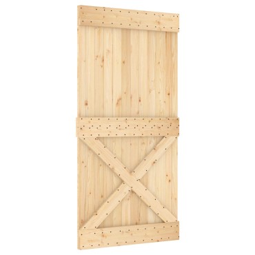 vidaXL Πόρτα NARVIK Φυσικό 100 x 210 cm Συμπαγές Ξύλο Πεύκου