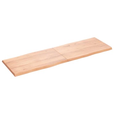 vidaXL Επιφ Τραπεζιού Αν Καφέ 160x50x(2-4)cm Ακατέργ. Μασίφ Ξύλο Δρυός 1 τεμ.