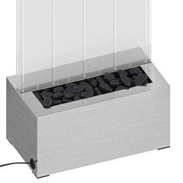 vidaXL Στήλη Με Φούσκες και Φώτα LED RGB 110 εκ. Ανοξ. Ατσάλι/Ακρυλικό