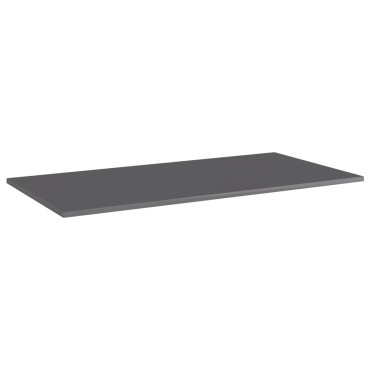 vidaXL Ράφια Βιβλιοθήκης 8 τεμ. Γυαλ. Γκρι 80x30x1,5cm Μοριοσανίδα