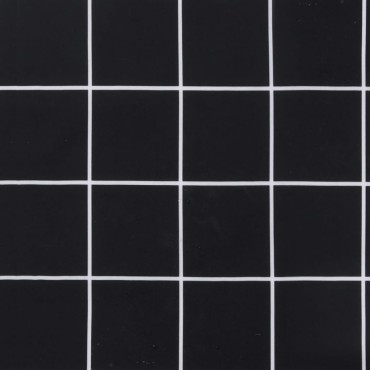 vidaXL Μαξιλάρια Καρέκλας 2 τεμ. Μαύρο Καρό 50x50x3cm Υφασμάτινα