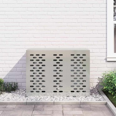 vidaXL Κάλυμμα κλιματιστικού Ασημί 110 x 50 x 80 cm