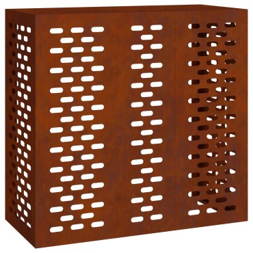 vidaXL Κάλυμμα κλιματιστικού Σκ rusty 110 x 50 x 105 εκ