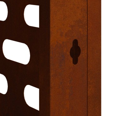 vidaXL Κάλυμμα κλιματιστικού Σκ rusty 110 x 50 x 105 εκ