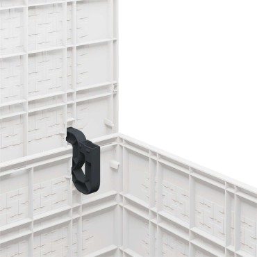 vidaXL Κουτί αποθήκευσης Λευκό 55x53x57cm Πολυπροπυλένιο