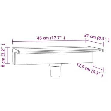 vidaXL Σιντριβάνι Καταρράκτης Πισίνας με RGB LED 45 εκ. Ακρυλικό