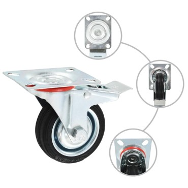 vidaXL Ρόδες Περιστρεφόμενες 32 τεμ. 75 χιλ.