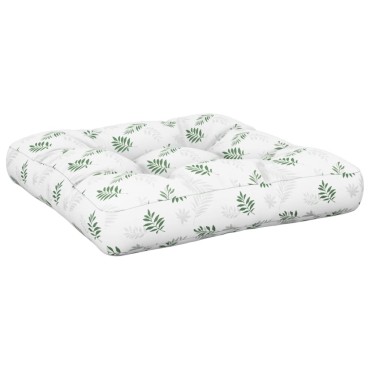 vidaXL Μαξιλάρι Παλέτας σχέδιο φύλλων 60x61,5x10cm από Ύφασμα Oxford