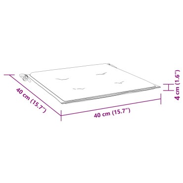 vidaXL Μαξιλάρια Καρέκλας 2 τεμ. Σχέδιο Φύλλων 40x40x3cm Υφασμάτινα