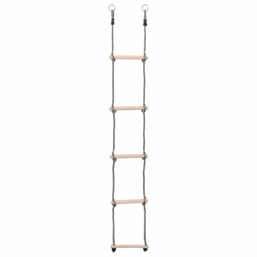 vidaXL Σκάλα με 5 Σκαλιά 210 εκ. από Μασίφ Ξύλο Πεύκου